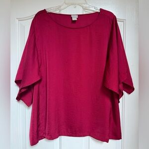 EUC, Chico's Drape Sleeve Women's Pullover Red Top, Chico’s 3 (U.S. 16/18 XL)